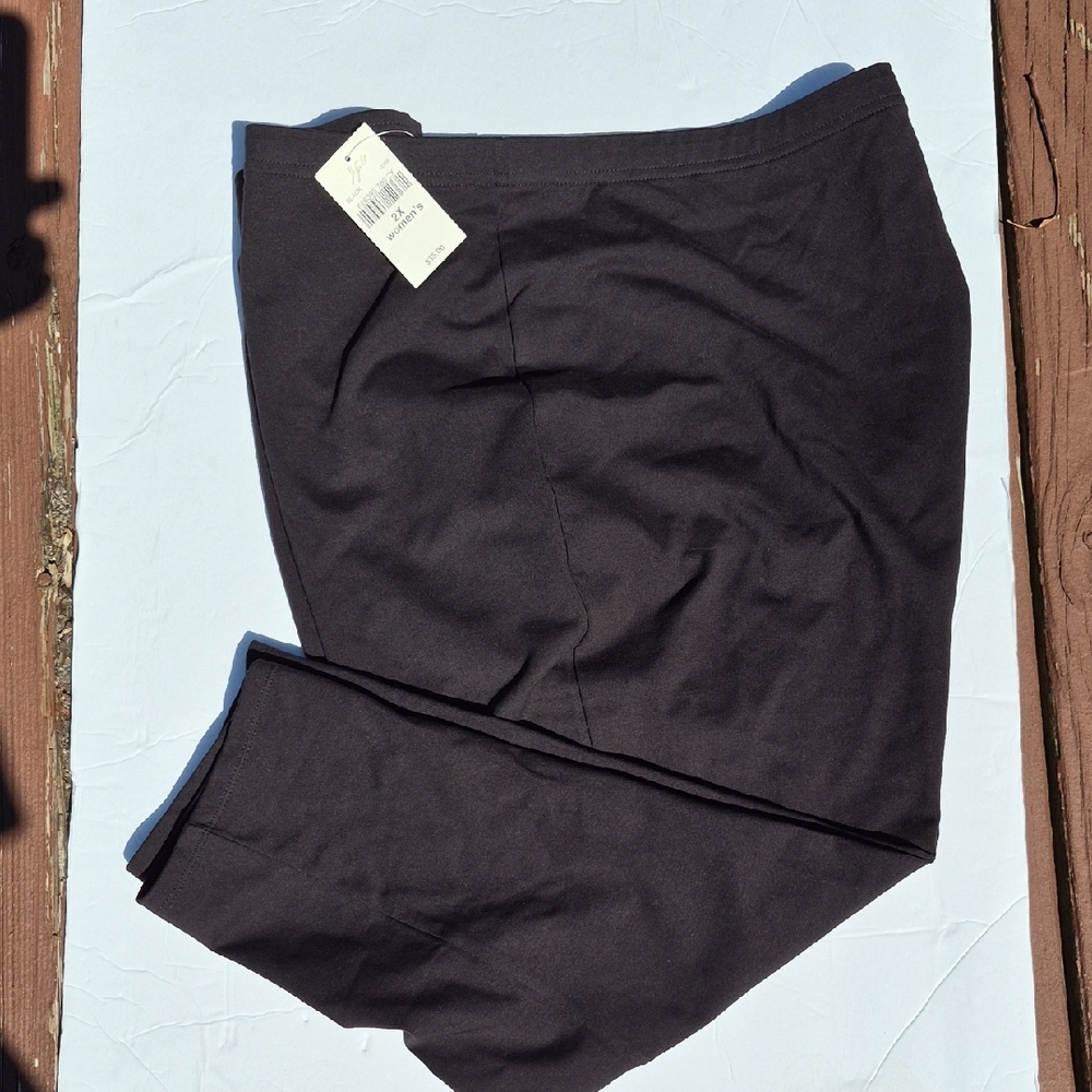 J. Jill Black 2X Stretch Pull On Pants NWT